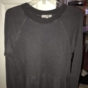 Grey peplum sweatshirt